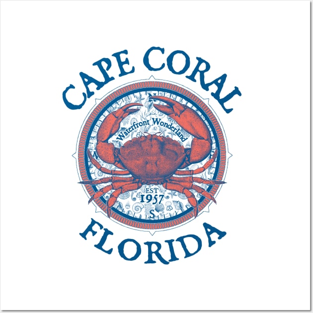 Cape Coral, Florida, Stone Crab on Windrose Wall Art by jcombs